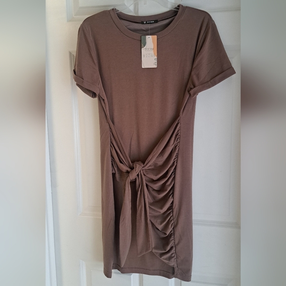 BTFBM Dresses & Skirts - BTFBM Casual Short Sleeve Ruched Bodycon T Shirt Dress